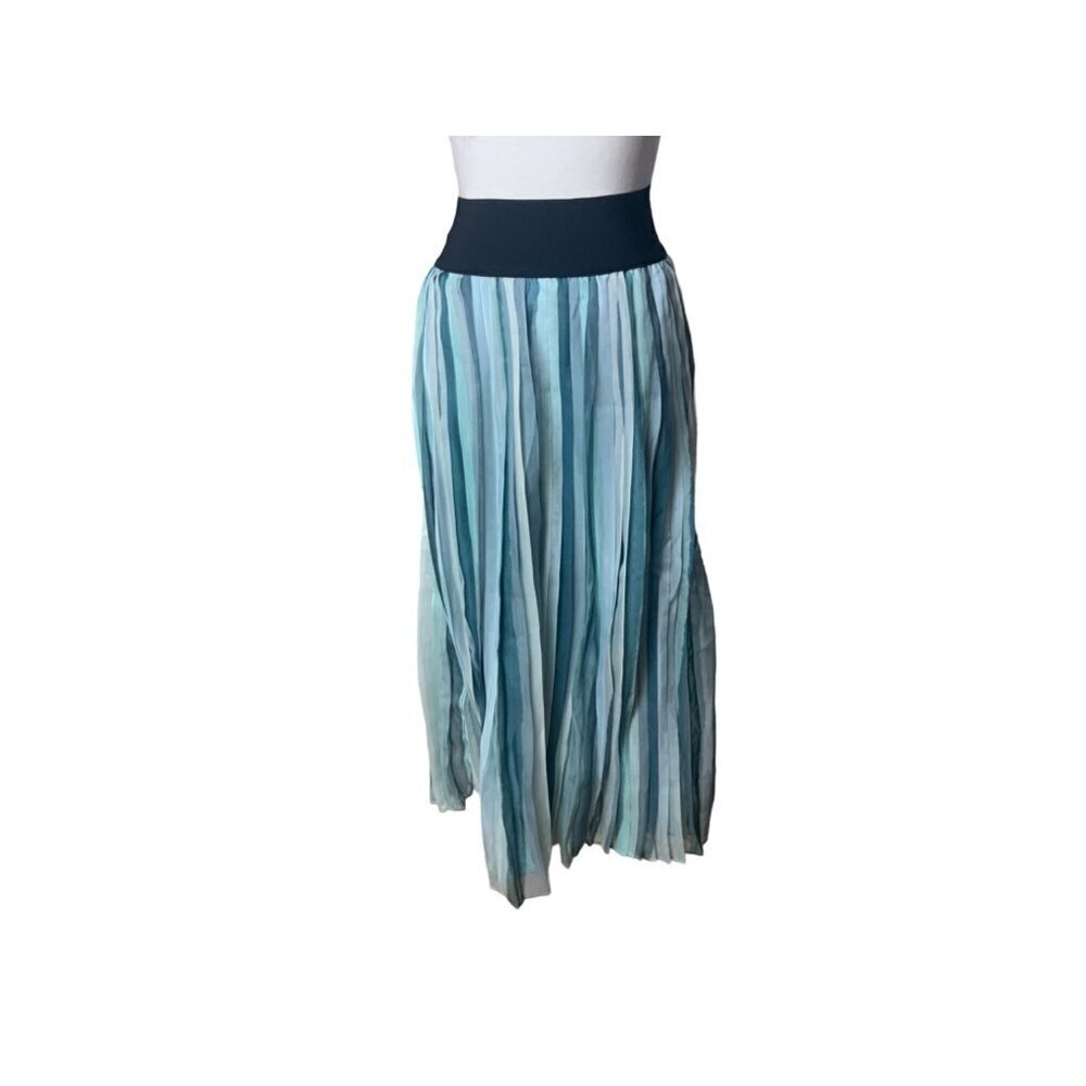 NWOT Brittany Humble Blue Green Pleated Skirt. Size XXS